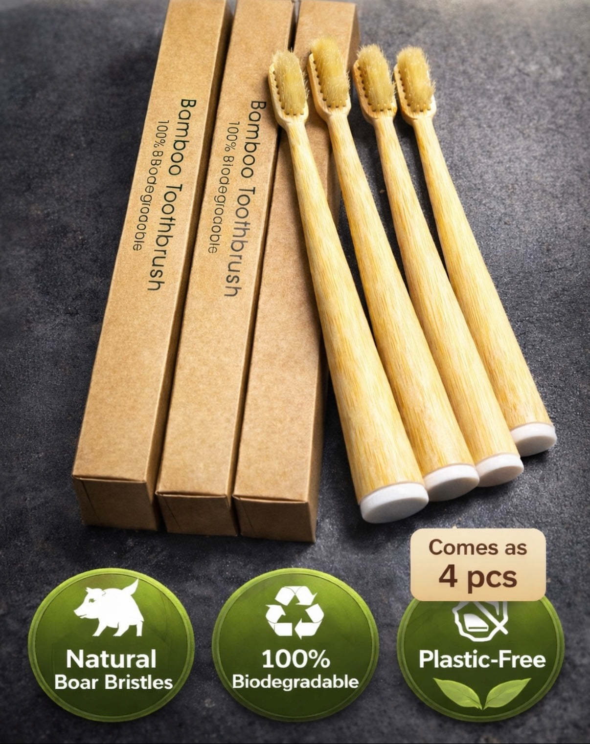 Perfect Living™ Boar Bristle Toothbrush